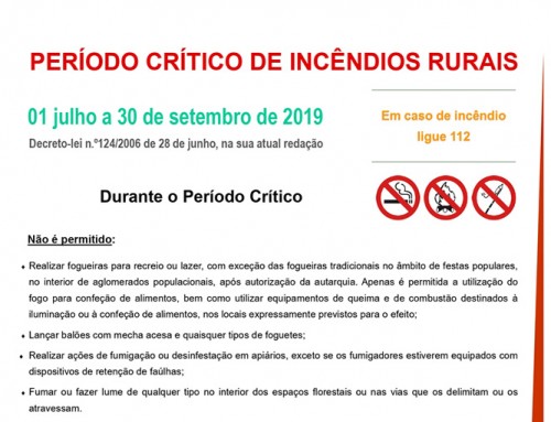 Período crítico de incêndios florestais